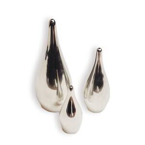 Allan Adler Sterling Silver Salt Pepper Shakers Modernist MCM Teardrop